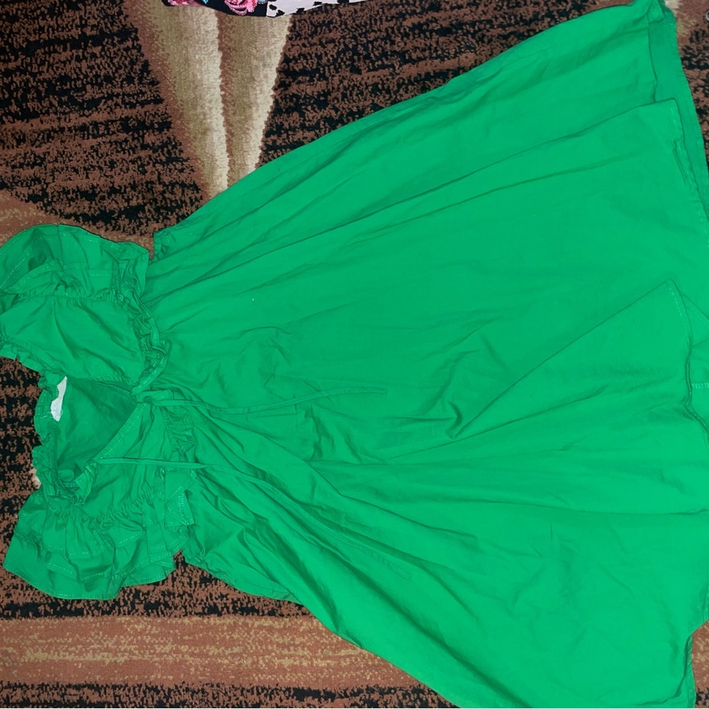 Impressions Green Kids Casual Dress